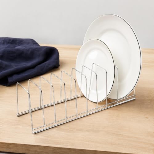 Toyvian Stainless Steel Kitchen Storage Rack Dish Organizers Silver