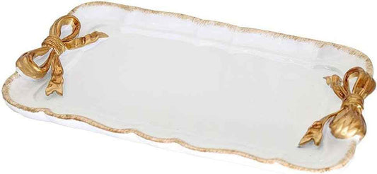 Bow Jewelry Tray in White