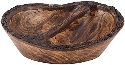 Natural Wooden Tray, Serving Bowl for Salad, Veggies and Fruits, Large