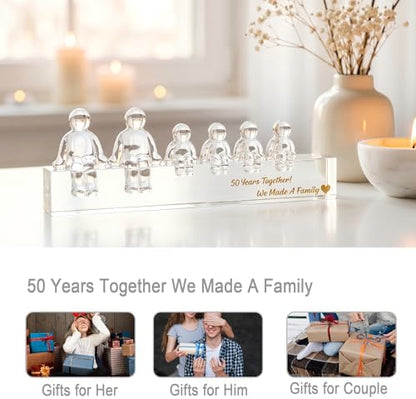 Ornalrist Crystal 50th Golden Wedding Gifts on Anniversary for Her