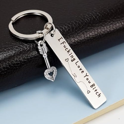 Teniinet Best Friend Keychain for Women, Stainless Steel Key Chain