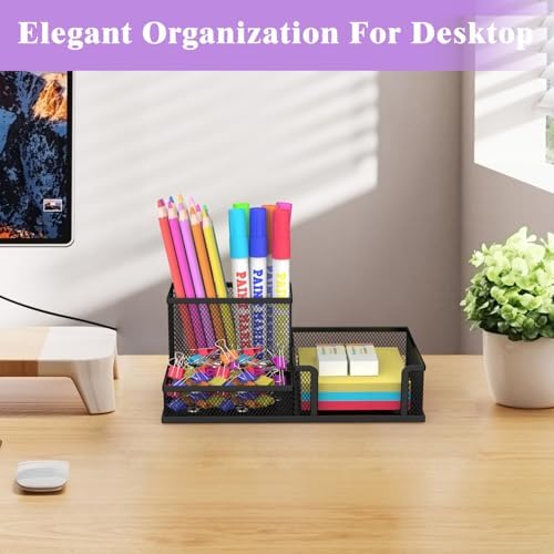 SUPEASY Pen Holder Desk Organizer, Office Supplies Pencil Holder with
