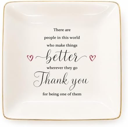 Thank You Gifts Jewelry Dish for Women Friends Teacher Coworker