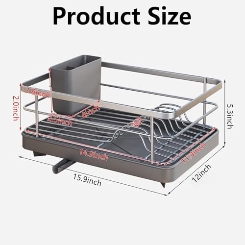 Dish Drying Rack for Kitchen Counter,Carbon Steel Sink Organization &