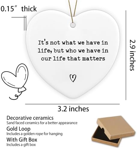 Thank You Retirement Gifts for Women Men Coworker Ceramic Heart
