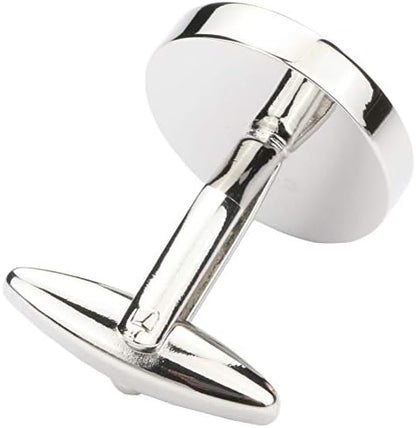 Mens Classic Stainless Steel Initial Cufflinks 26 Alphabet Initial
