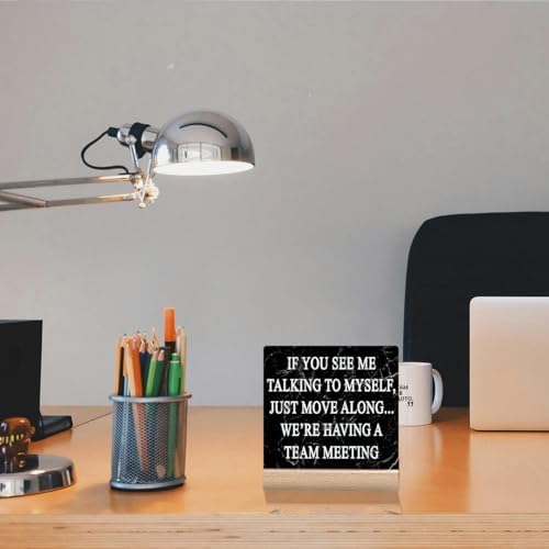 Funny Office Desk Decor Signs Cubicle Decorations for Women Work Desk