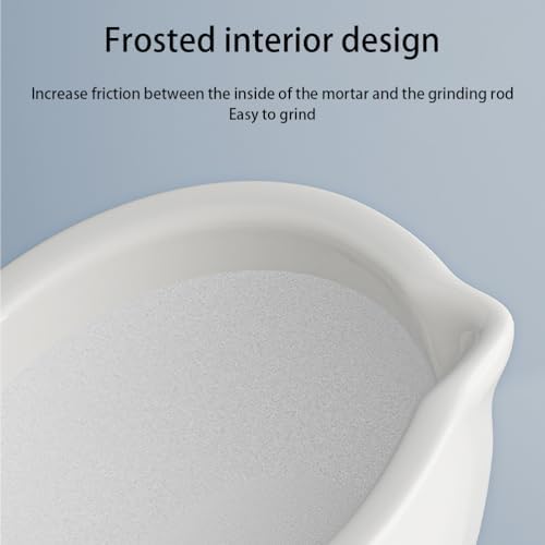 Porcelain Mortar Pestle Set Unglazed Grinding Surface Excellent for