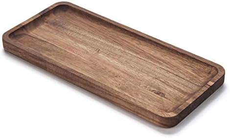 Bathroom Vanity Tray, Acacia Wood Counter Tray, Toilet Tank Tray