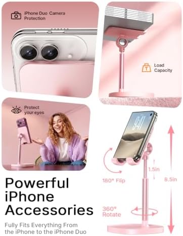 LISEN Desk Phone Stand Holder, Gifts for Teen Girls Women Room Decor