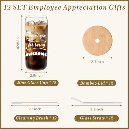 12 Set Employee Appreciation Gifts, Inspirational Thank You Gifts for