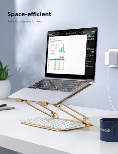 Lamicall Adjustable Laptop Stand for Desk for MacBook Air Pro HP
