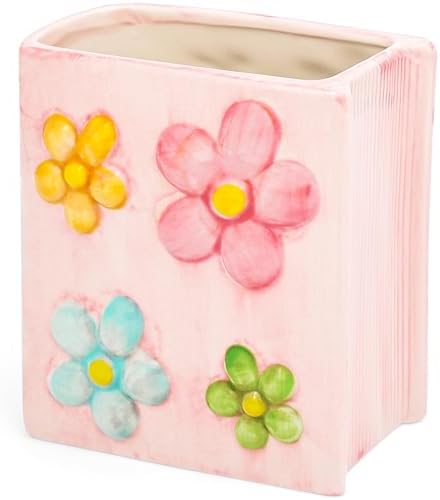 Book Vase Flower Pencil Cup Pen Holder For Office Desk Decorative