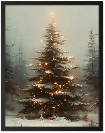 Vintage Christmas Tree Wall Decor, Christmas Decoration, Forest Wall