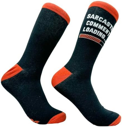 Mens Sarcastic Socks Funny Crew Footwear for Adults