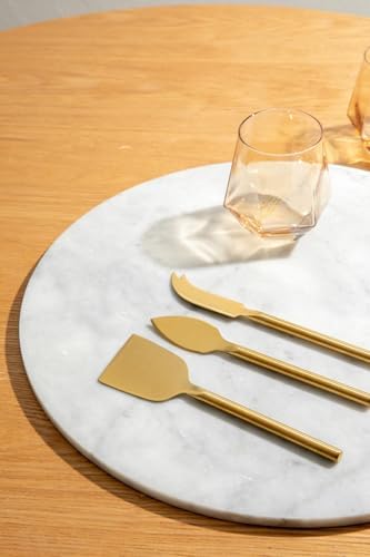 Long Handle Gold Cheese Knife Set of 3 Beautiful Appetizers n