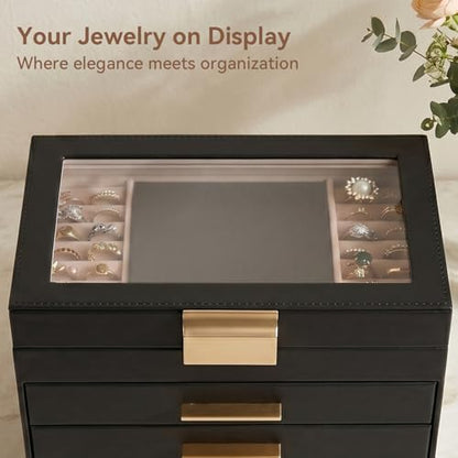 Brothersbox Large 6-Layer Jewelry Storage Box Organizer for Women