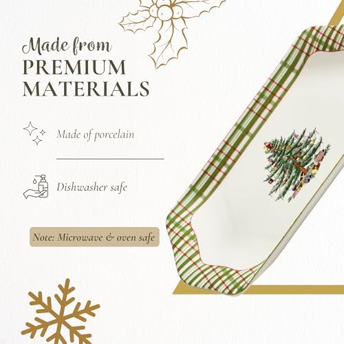 Spode Christmas Tree Collector Serving Tray - Checkered