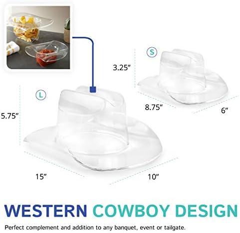 Huang Acrylic Small Clear Cowboy Hat | Perfect for Home Decor, Chip