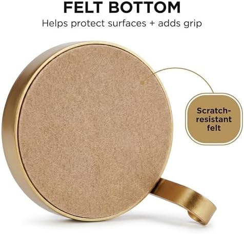 Lulu Decor, Low Profile Sturdy Heavy Round Gold Metal Base Stocking