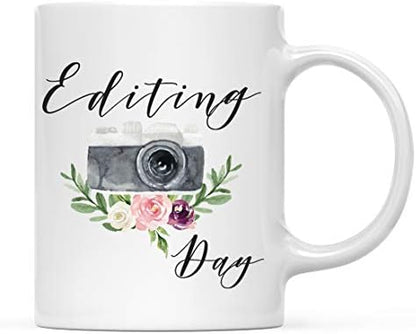 Andaz Press Photographer 11oz. Coffee Mug Gift, Editing Day, Camera