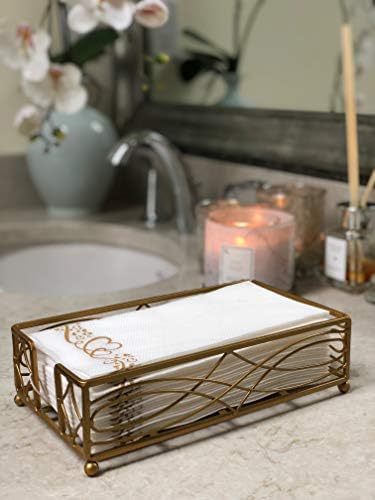 Antique Gold Elegant Sturdy Guest Napkin Holder | Premium Disposable