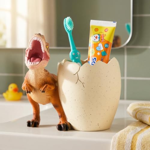 Dinosaur Pencil & Pen Holder for Desk, Kids Toothbrush Holder