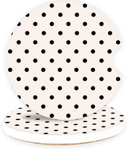 Ceramic Car Coasters – Absorbent Car Cup Holder Coaster Set for Women
