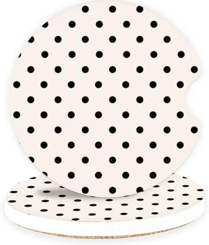 Ceramic Car Coasters – Absorbent Car Cup Holder Coaster Set for Women