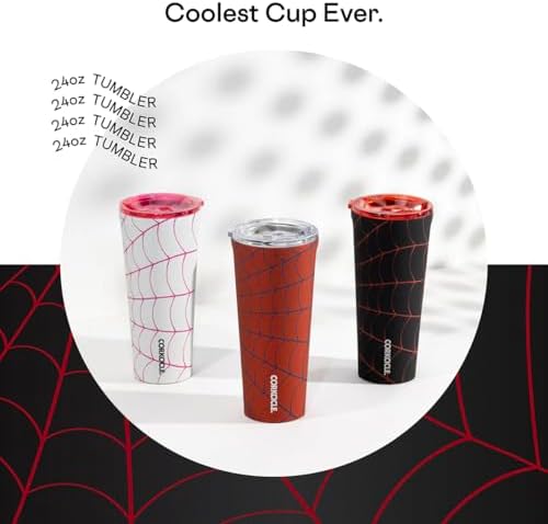 Corkcicle Insulated Tumbler with Lid, 24 oz, Marvel Miles Morales