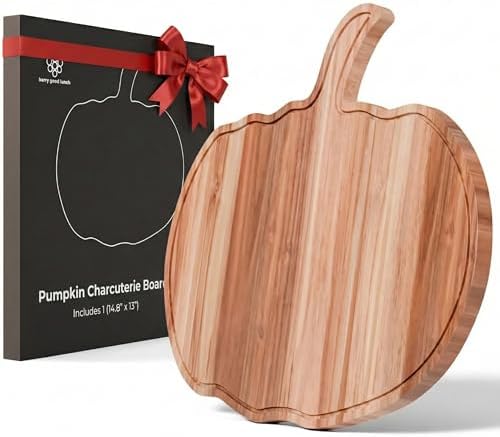 New - Pumpkin Cutting Board 14.8"x13" – Solid Acacia Wood Fall Pumpkin
