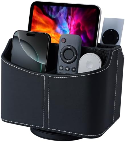 Remote Control Holder, Spinning Desk Organizer, Nightstand Bedside