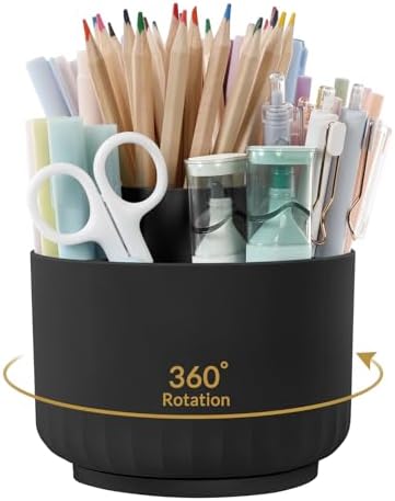 SKYDUE 360 Degree Rotating Pencil Pen Holder for Desk, Dual-Purpose