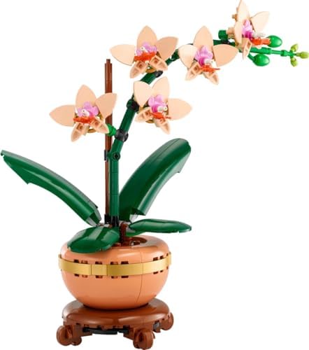 LEGO Botanicals Mini Orchid Building Set - Artificial, Fake Orchid for