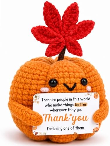 Positive Crochet Pumpkin Boss Day Thank You Gifts for Women Men Fall