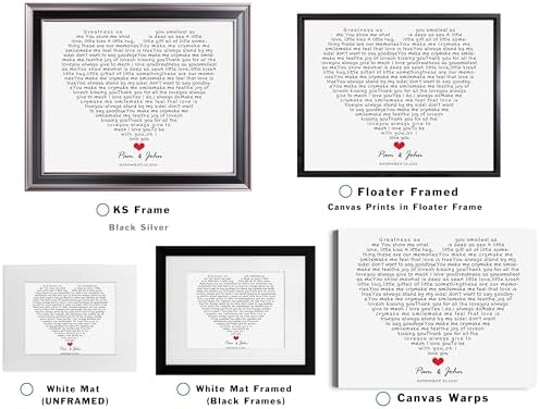 BOTTEGAARTS Personalized Song in Heart Shaped Photo or Canvas Prints
