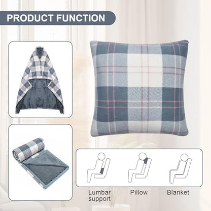 forestfish Wearable Blanket Compact Pillow 2-in-1, Lap Blanket Poncho