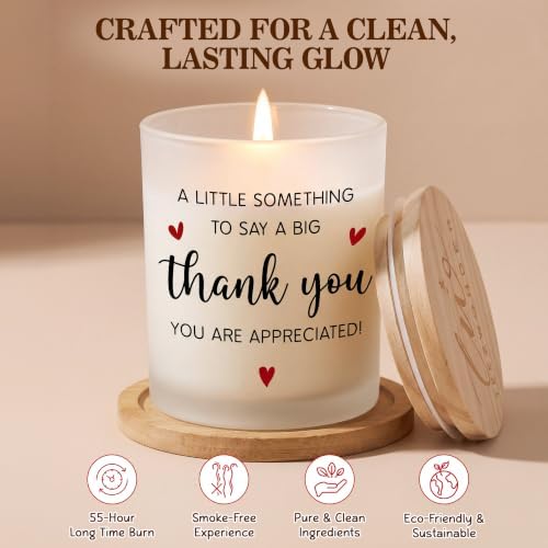 TEEZWONDER Christmas Thank You Gifts for Women, Scented Candle 10 oz