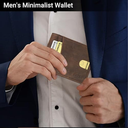 VATAN Wallet for Men Slim RFID Blocking Leather Credit Card Holder