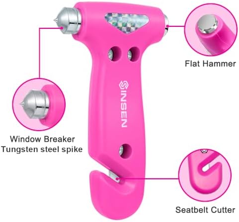 SINSEN Car Safety Hammer, Automotive Window Breaker and Seatbelt
