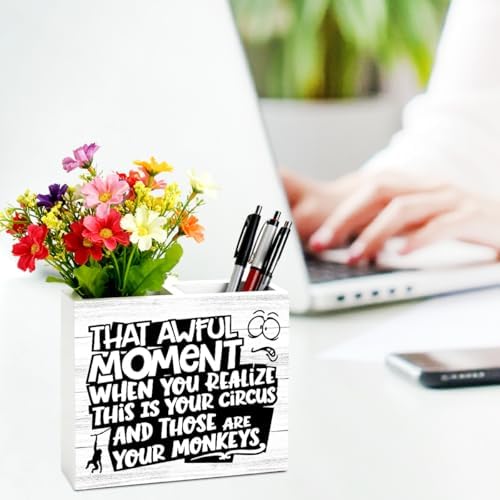 Pen Pencil Holder for Desk Office Decor Accessories Bosses Day Gifts