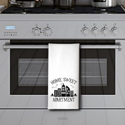 Hafhue Home Sweet Apartment Kitchen Towels, Funny Kitchen Towels