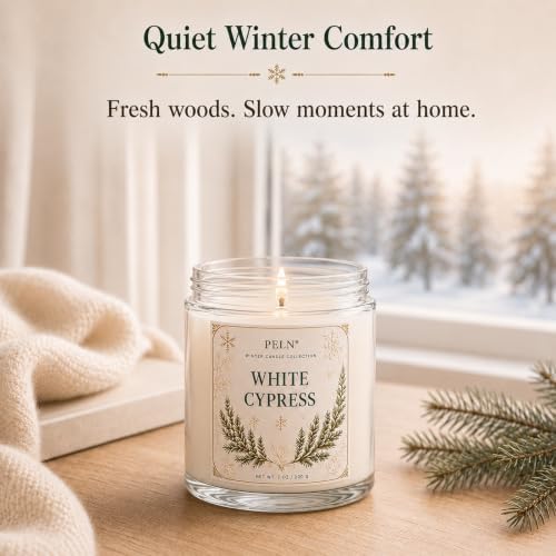 6-Pack Winter Candle Gift Set, 7 oz Soy Candles, Holiday Christmas