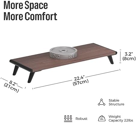 loukin Monitor Stand Riser for Desk, 22.4" × 8.2" Computer Stand