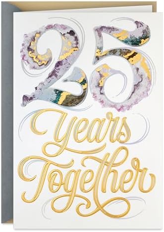 Hallmark 25th Anniversary Card for Couple (Here's to You Two)