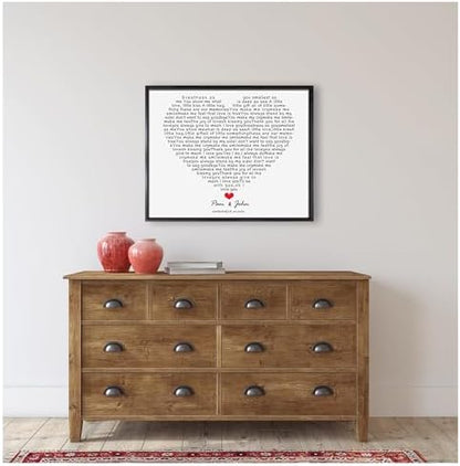 BOTTEGAARTS Personalized Song in Heart Shaped Photo or Canvas Prints