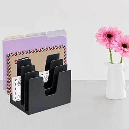 Acrimet 5 Section Incline File Sorter Organizer, Desktop Mail Holder