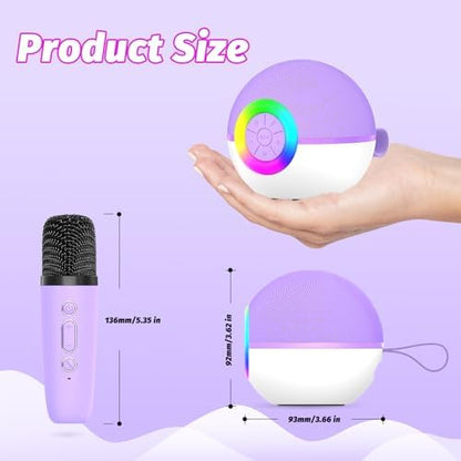 goopow Mini Karaoke Machine Speaker for Kids Adults, Portable