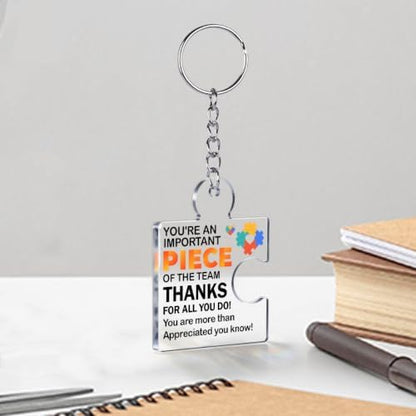 Team Appreciation Gifts Bulk Thank You Keychains for Coworkers