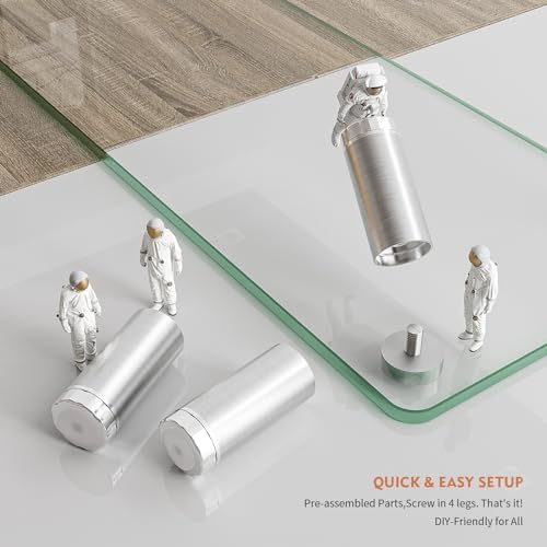 Hemudu Clear Computer Monitor Riser with Height Adjustable Multi Media